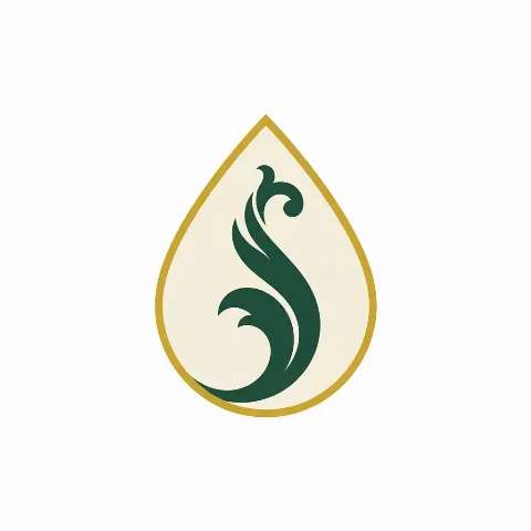 طرح اولیهٔ لوگو: قطره و جوانهٔ اسلیمی